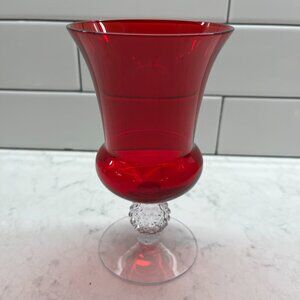 Vintage Morgantown Spanish Red Golf Ball 6.5" Urn Vase, 1920's-'30's